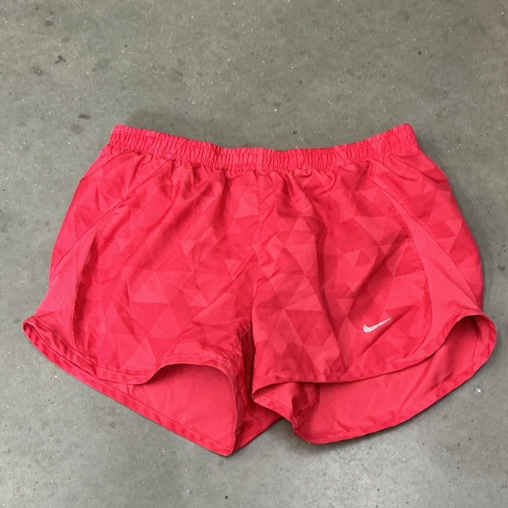Nike Women's Pink Geometric Athletic Shorts